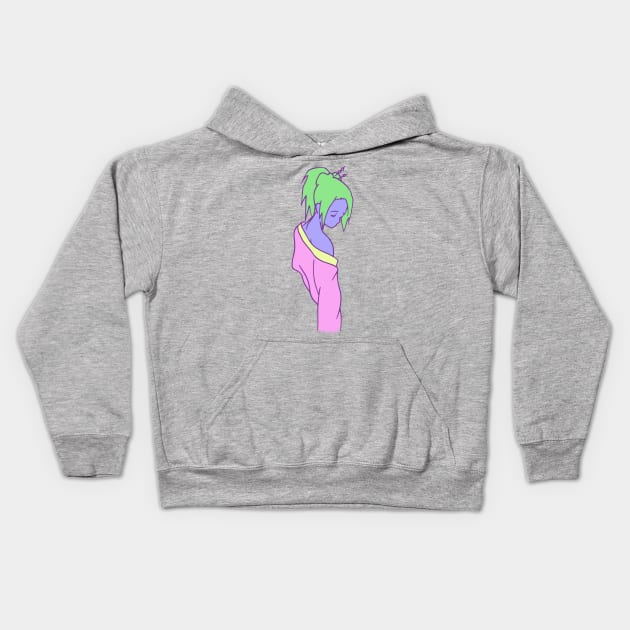 edo girl Kids Hoodie by SenecaReads